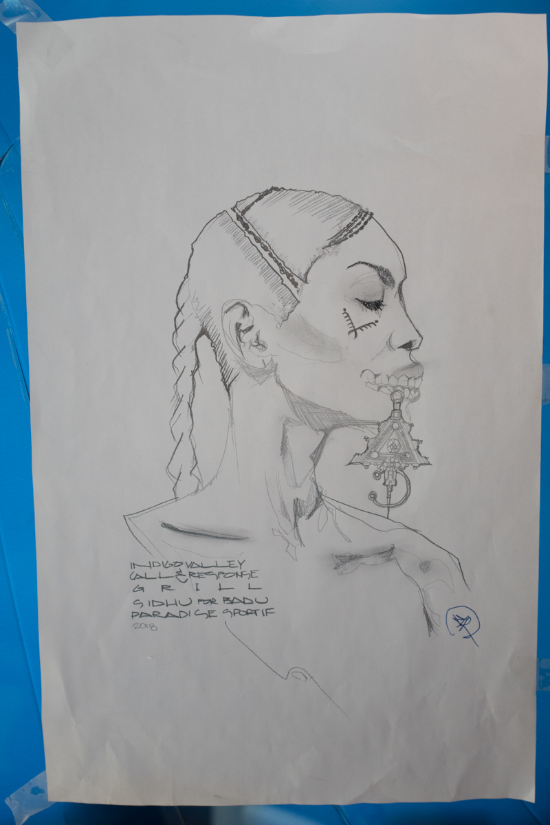 Sketch for Erykah Badu Inspired Sculpture . Toronto